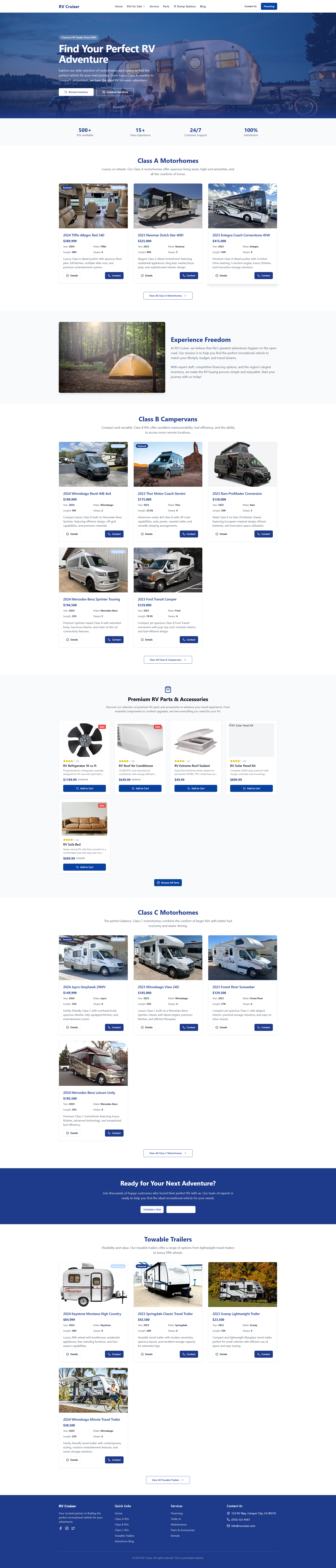 Sample Dealer Website Preview
